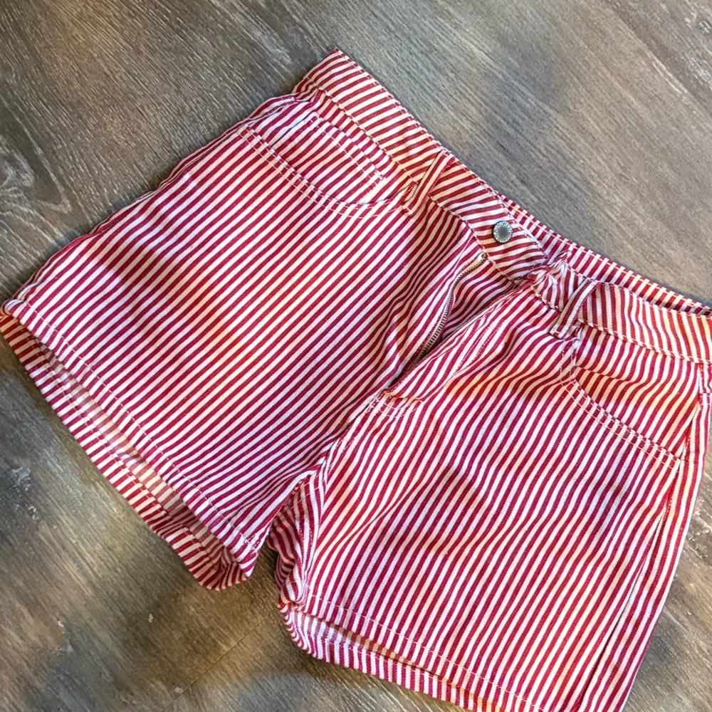 Red Striped Women's Shorts
